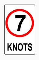 7 knot speed sign