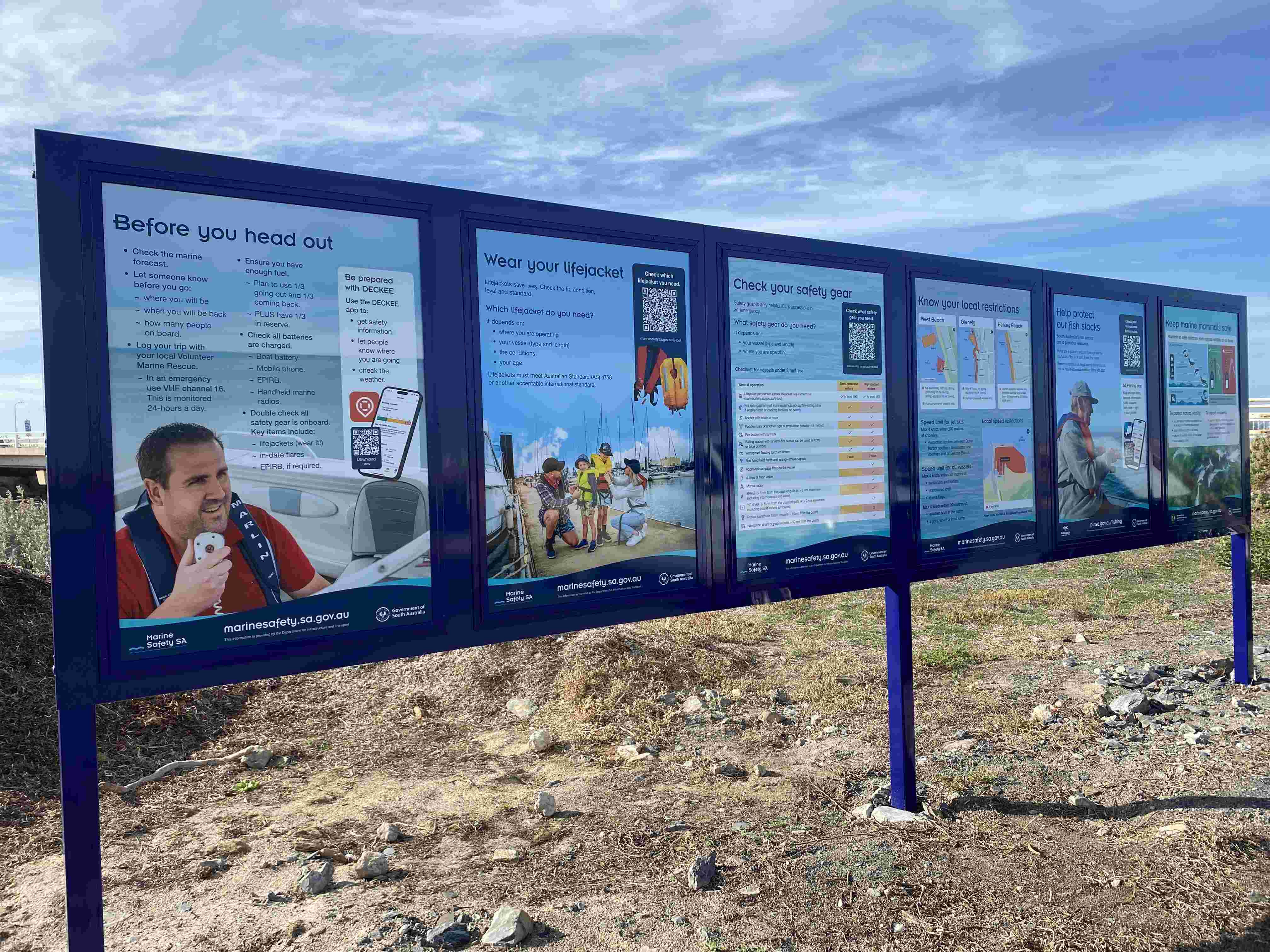 New signs at West Beach