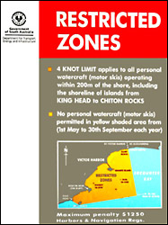 Restricted zones sign example