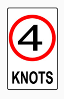 4 knot speed sign